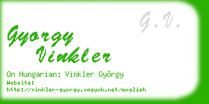 gyorgy vinkler business card