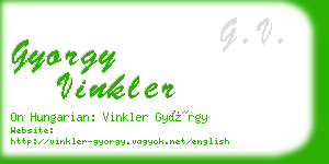 gyorgy vinkler business card